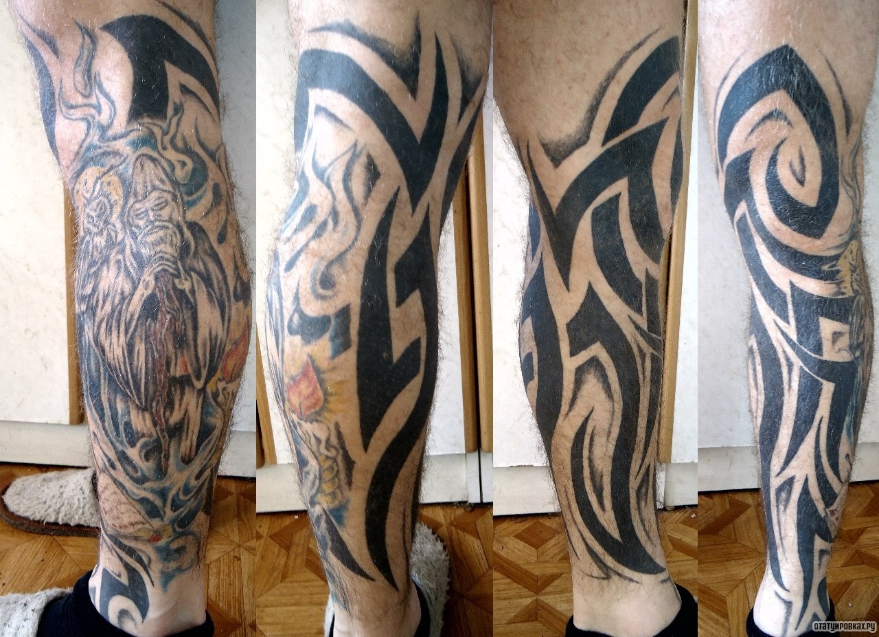 Фотография татуировки под названием «Большой трайбл узор»
