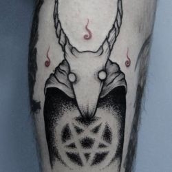 Тату сатанистская татуировка