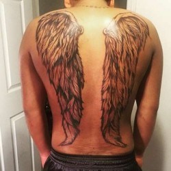 Большие крылья на спине