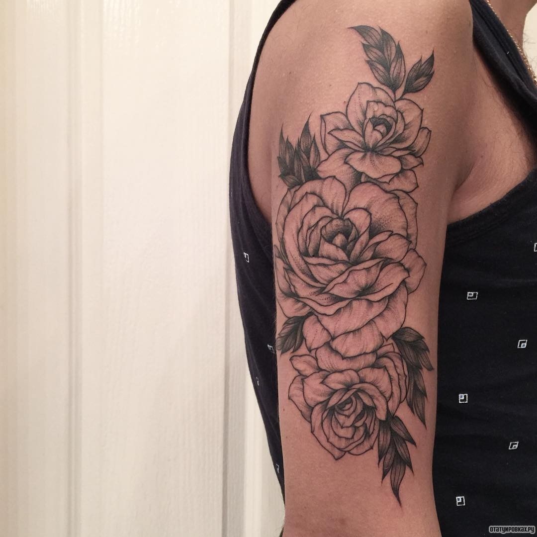 Фотография татуировки под названием «Несколько роз»