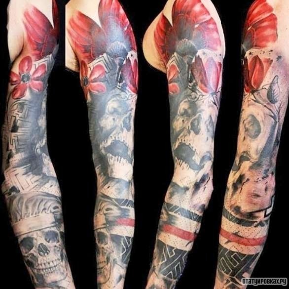 Фотография татуировки под названием «Рукав»