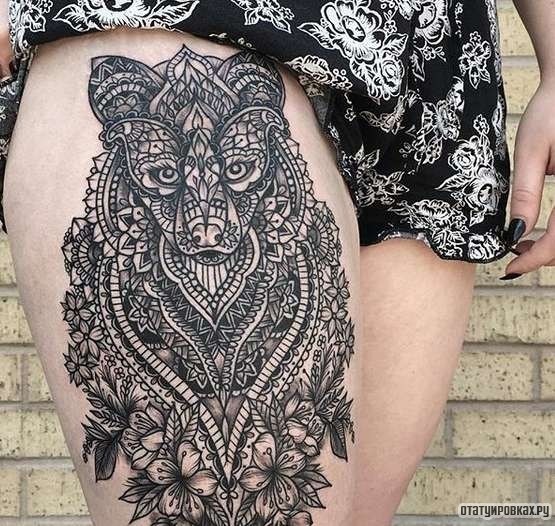 Фотография татуировки под названием «Узор медведя»