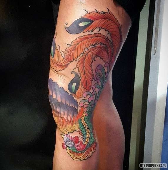 Фотография татуировки под названием «Феникс яркий»