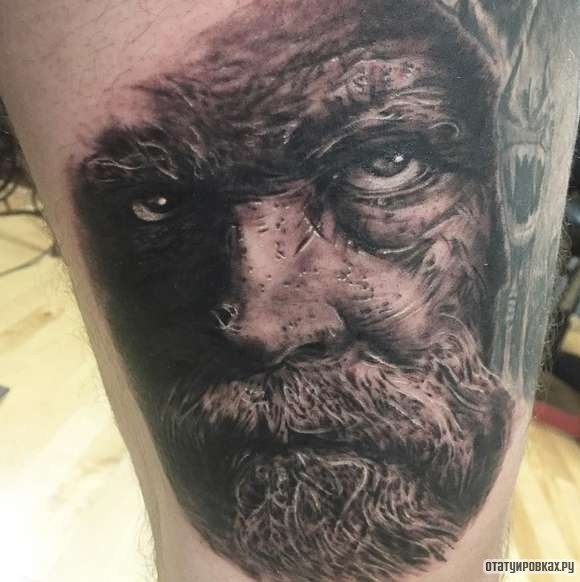 Фотография татуировки под названием «Викинг - портрет»