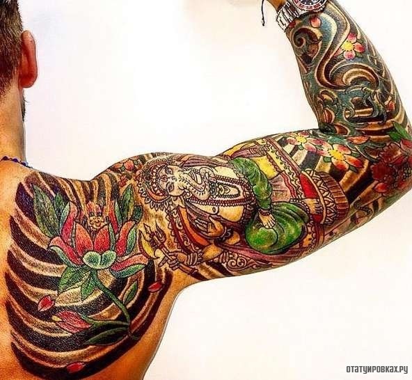 Фотография татуировки под названием «Японский рукав»