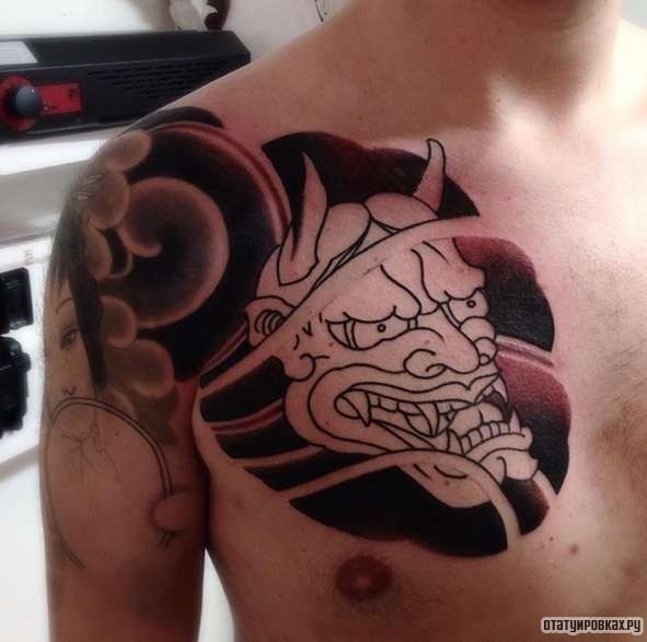 Фотография татуировки под названием «Голова демона»
