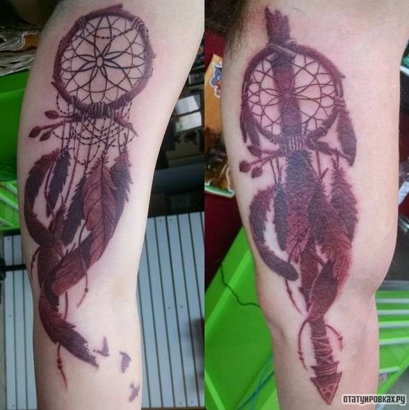 Фотография татуировки под названием «Толстый ловец снов»