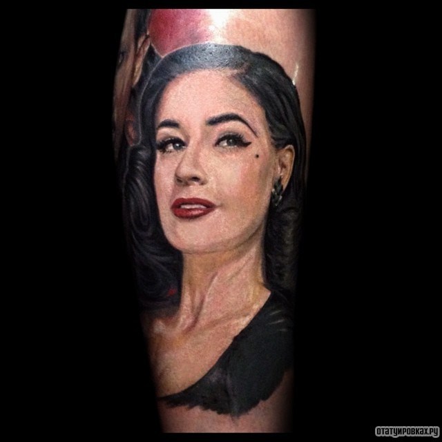 Фотография татуировки под названием «Портрет женщины»