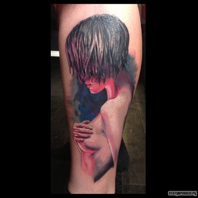 Фотография татуировки под названием «Обнаженная девушка»