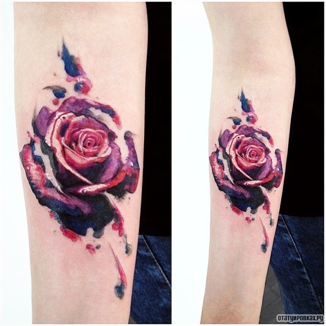 Фотография татуировки под названием «Абстрактная роза»