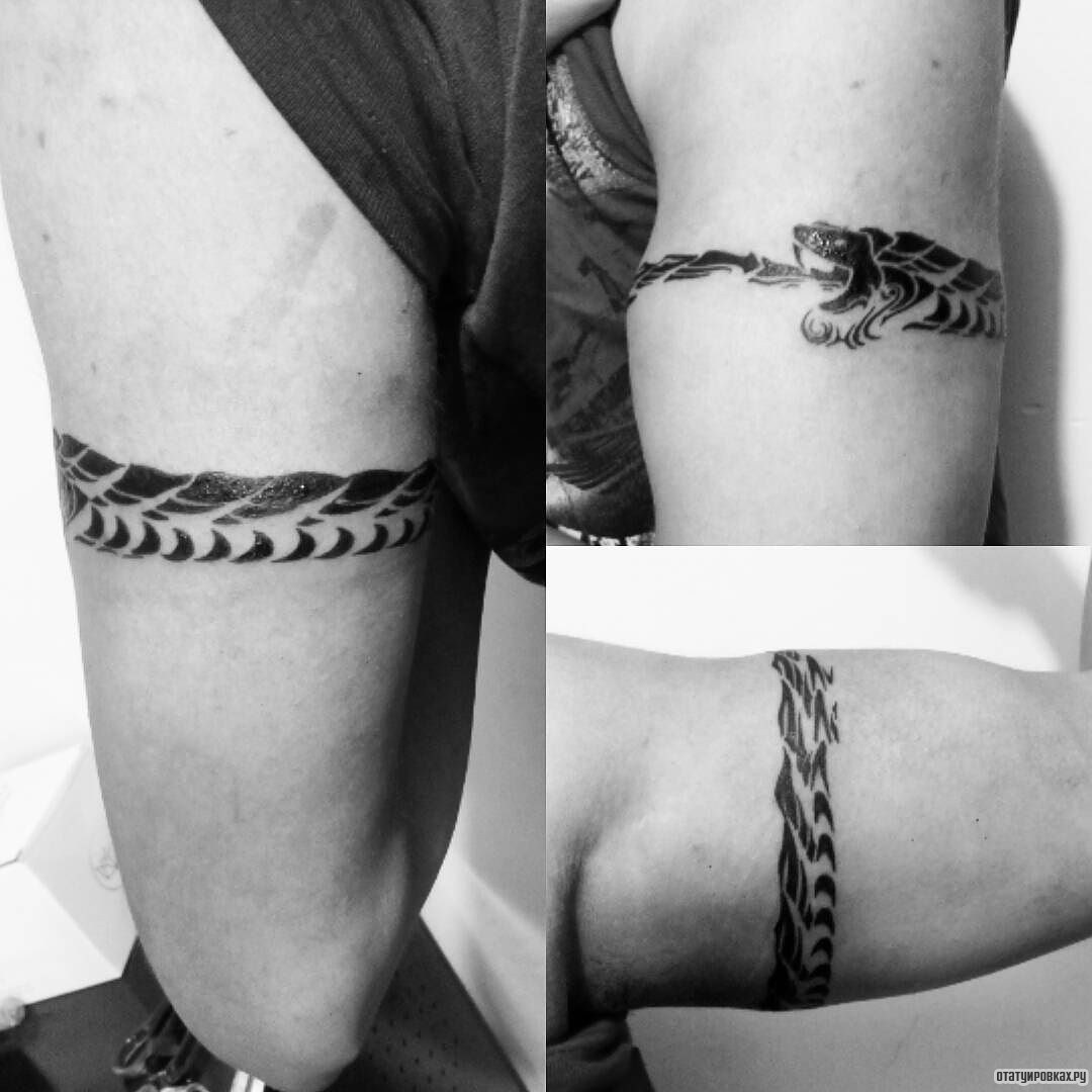 Фотография татуировки под названием «Уроборос - узор»