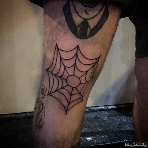 Фотография татуировки под названием «Небольшая паутина»