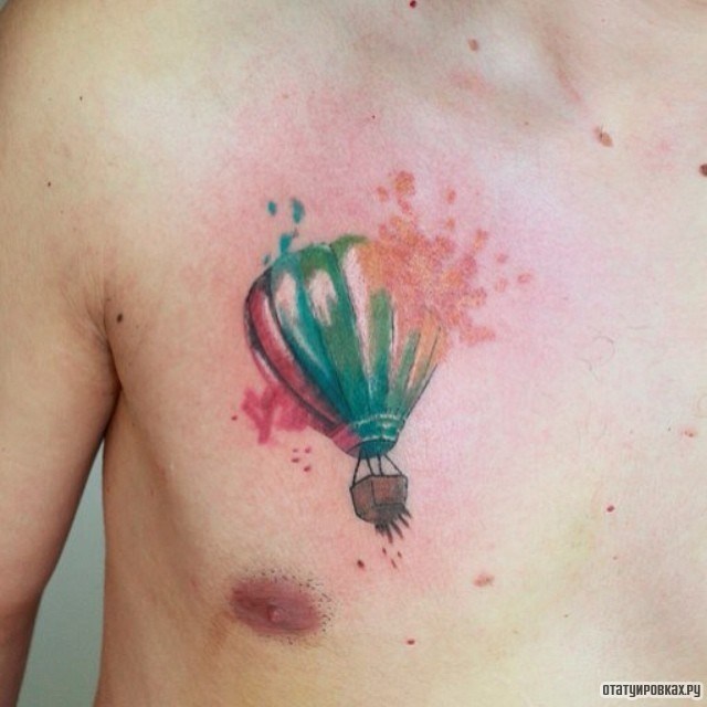 Фотография татуировки под названием «Воздушный шар»
