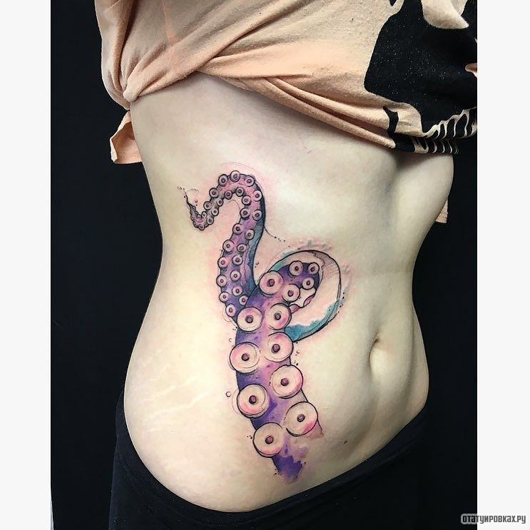 Фотография татуировки под названием «Щупальцы осьминога»
