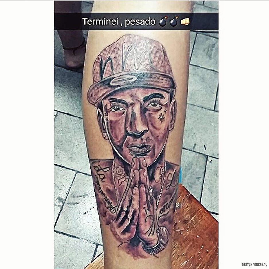 Фотография татуировки под названием «Тату фаната рэпера»