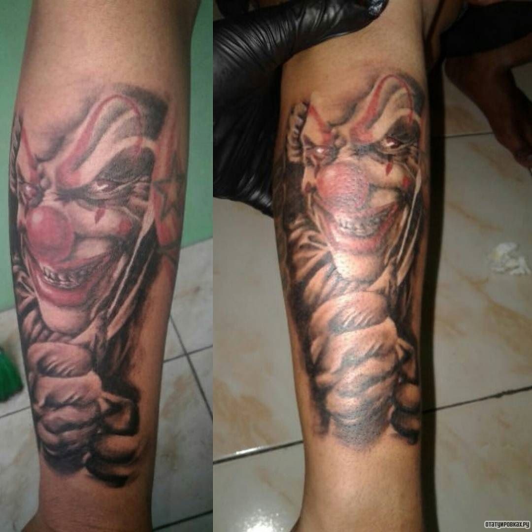 Фотография татуировки под названием «Хитрый клоун»