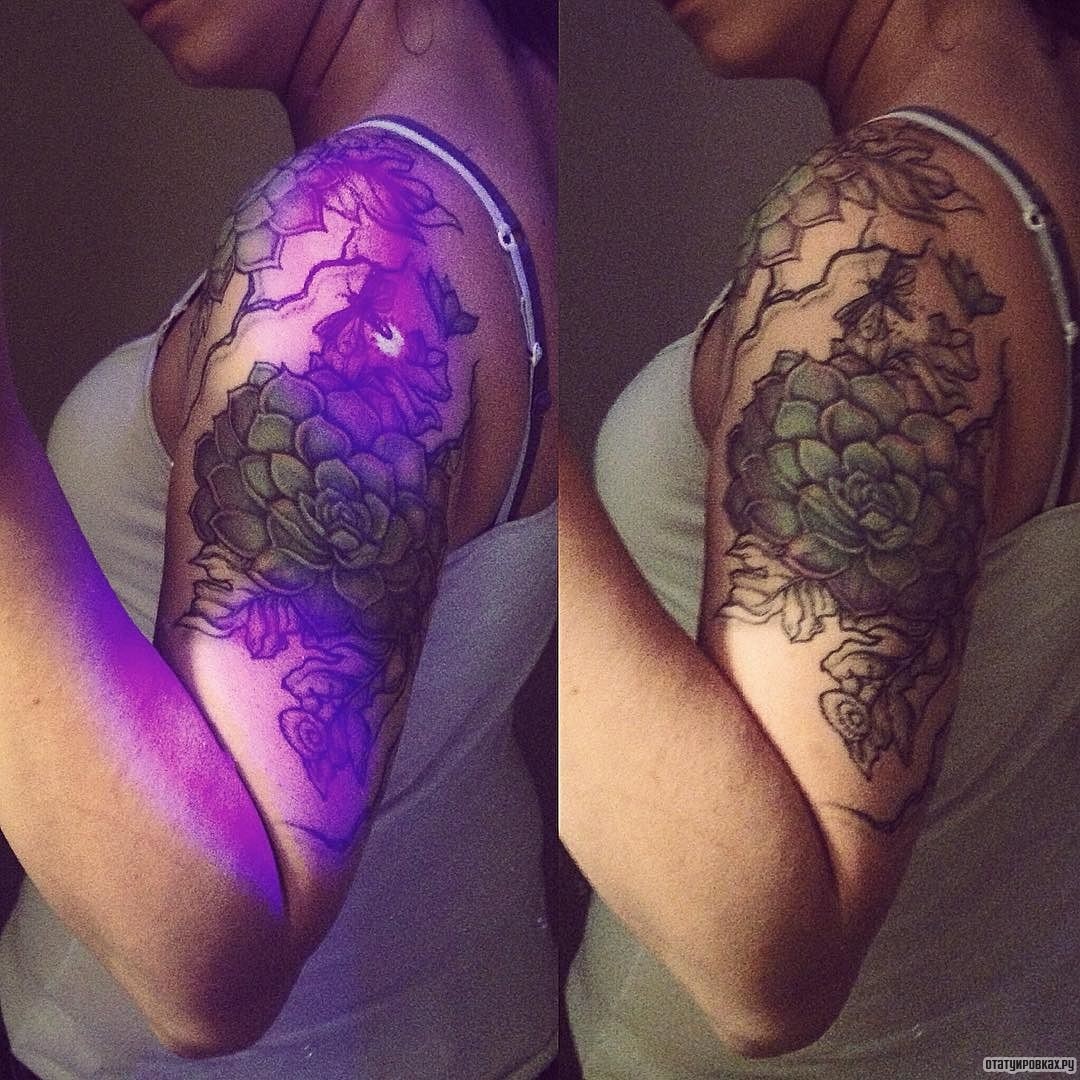 Фотография татуировки под названием «Светящийся лотос»