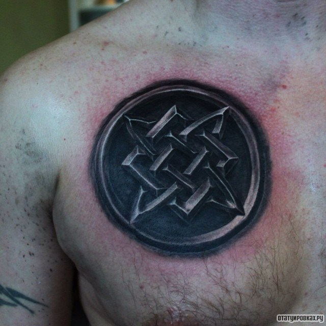 Фотография татуировки под названием «Узор в круге»