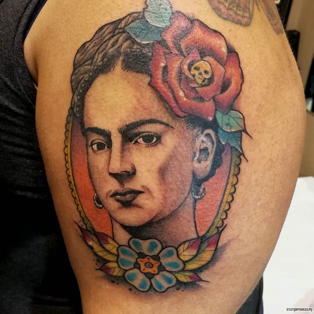 Фотография татуировки под названием «Мексиканская девушка»