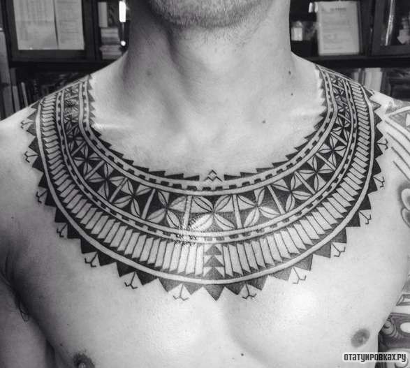 Фотография татуировки под названием «Узор в виде ожерелья»