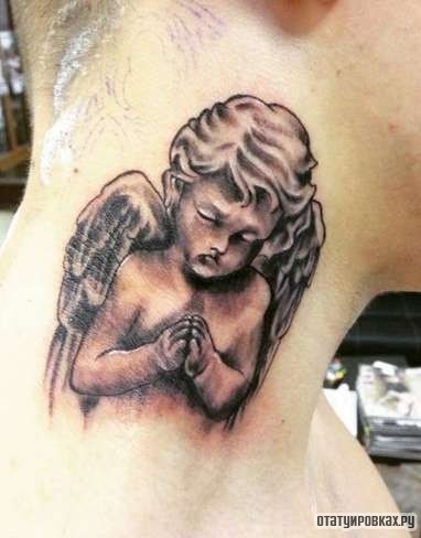 Фотография татуировки под названием «Ангелок»