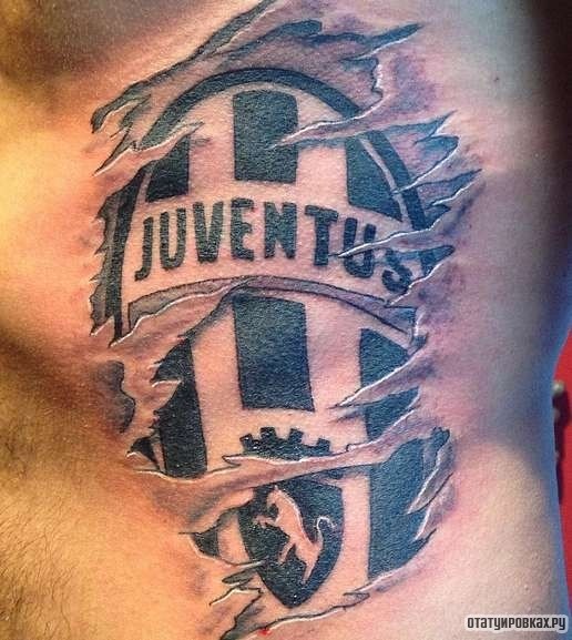 Фотография татуировки под названием «Ювентус логотип»