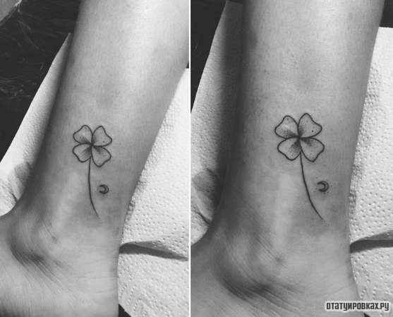 Фотография татуировки под названием «Цветочек - клевер»