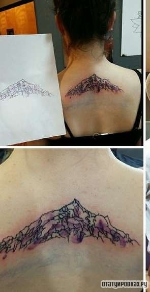 Фотография татуировки под названием «Абстрактные горы»