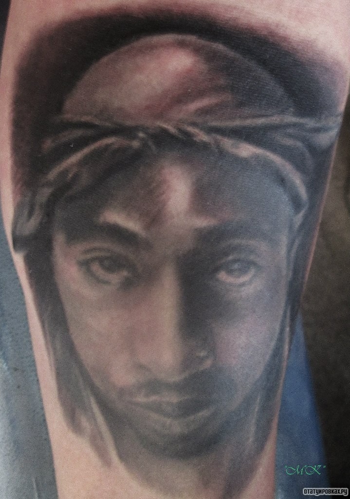 Фотография татуировки под названием «Портрет темногожего»