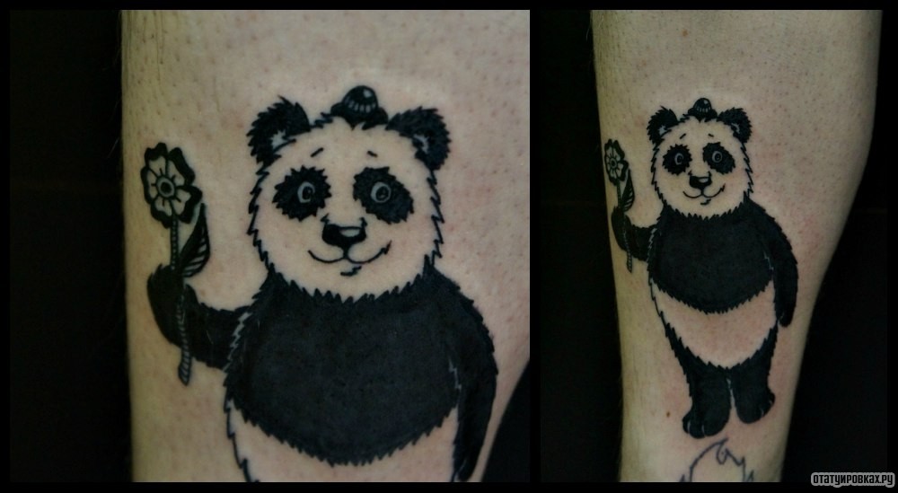 Фотография татуировки под названием «Медведь панда»