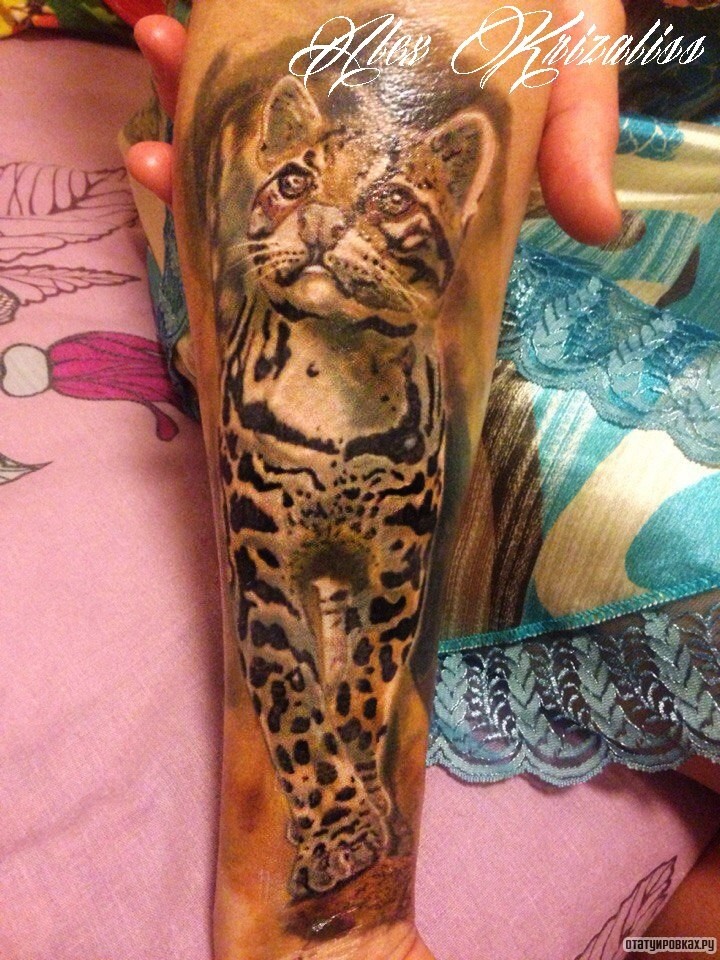 Фотография татуировки под названием «Малыш гепард»