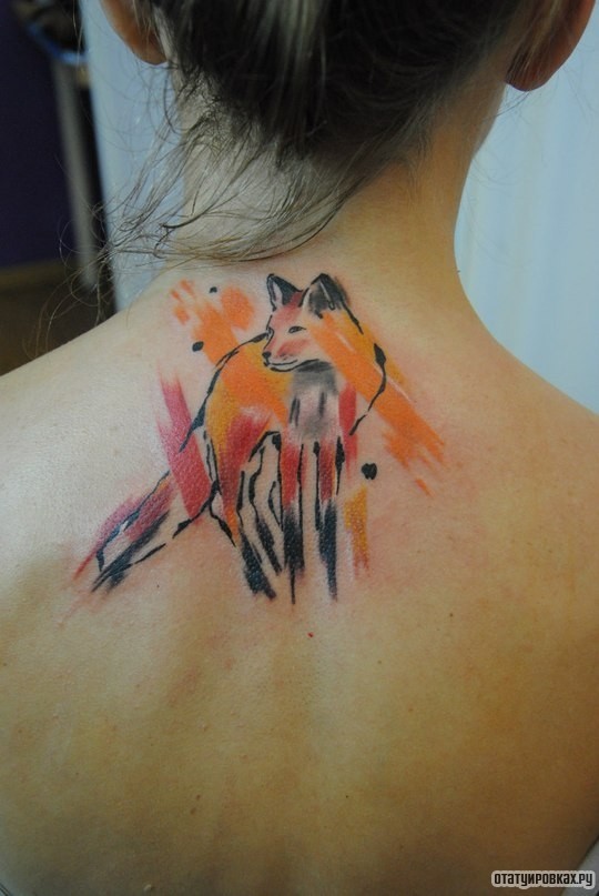 Фотография татуировки под названием «Лиса»