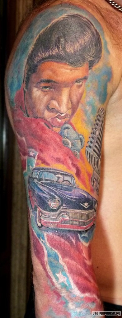 Фотография татуировки под названием «Человек и авто»