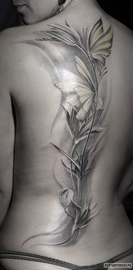 Фотография татуировки под названием «Узор в виде растения»