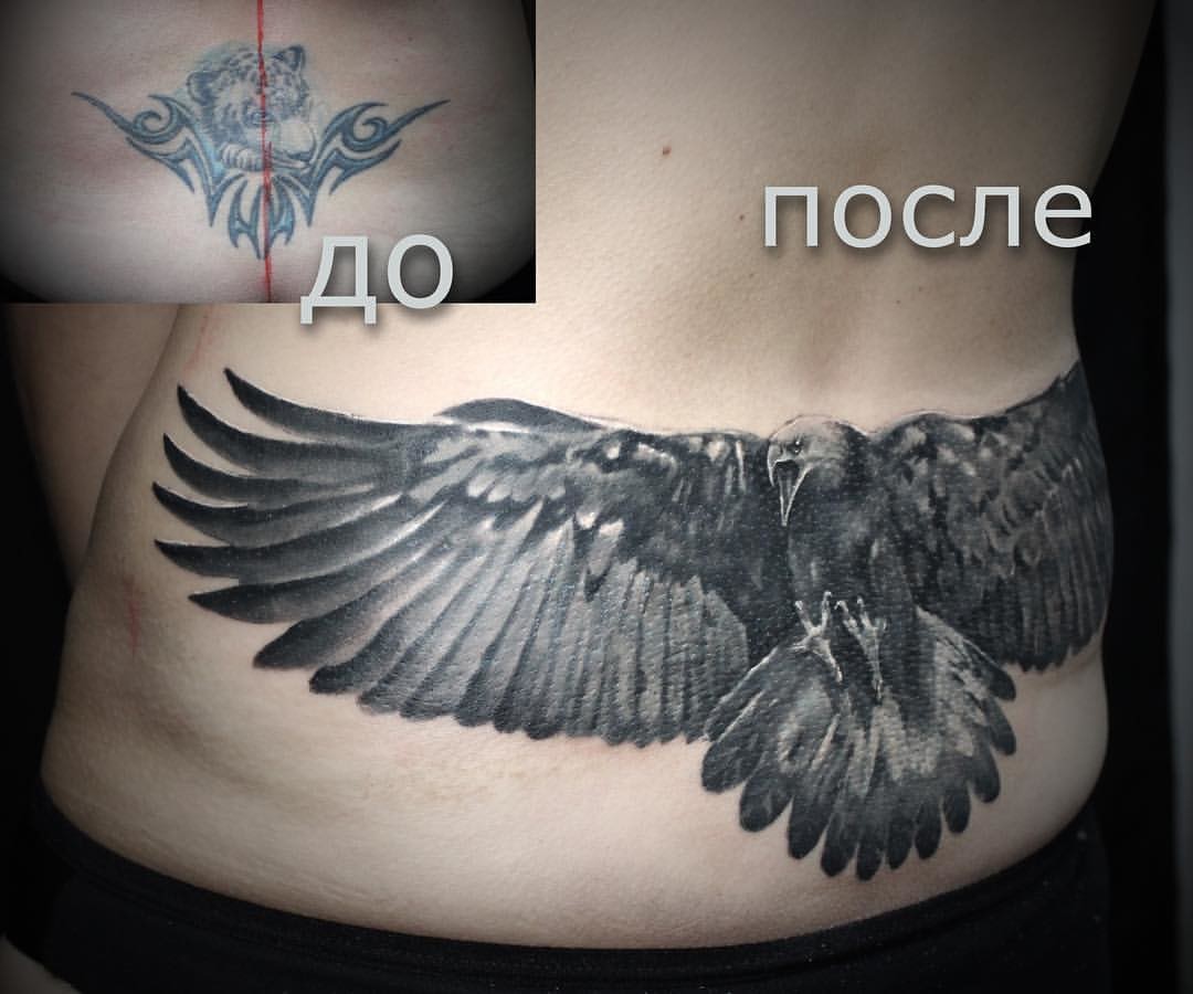 Фотография татуировки под названием «Орел»