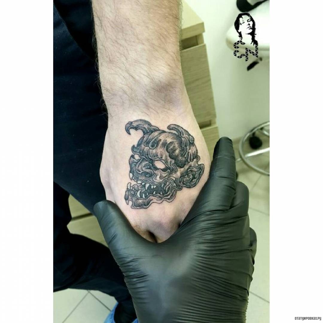 Фотография татуировки под названием «Демон чб»