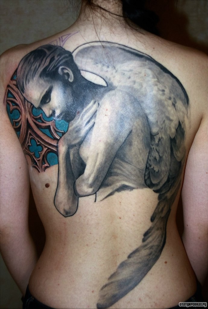 Фотография татуировки под названием «Ангел»