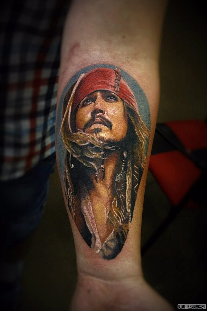Фотография татуировки под названием «Джек воробей»