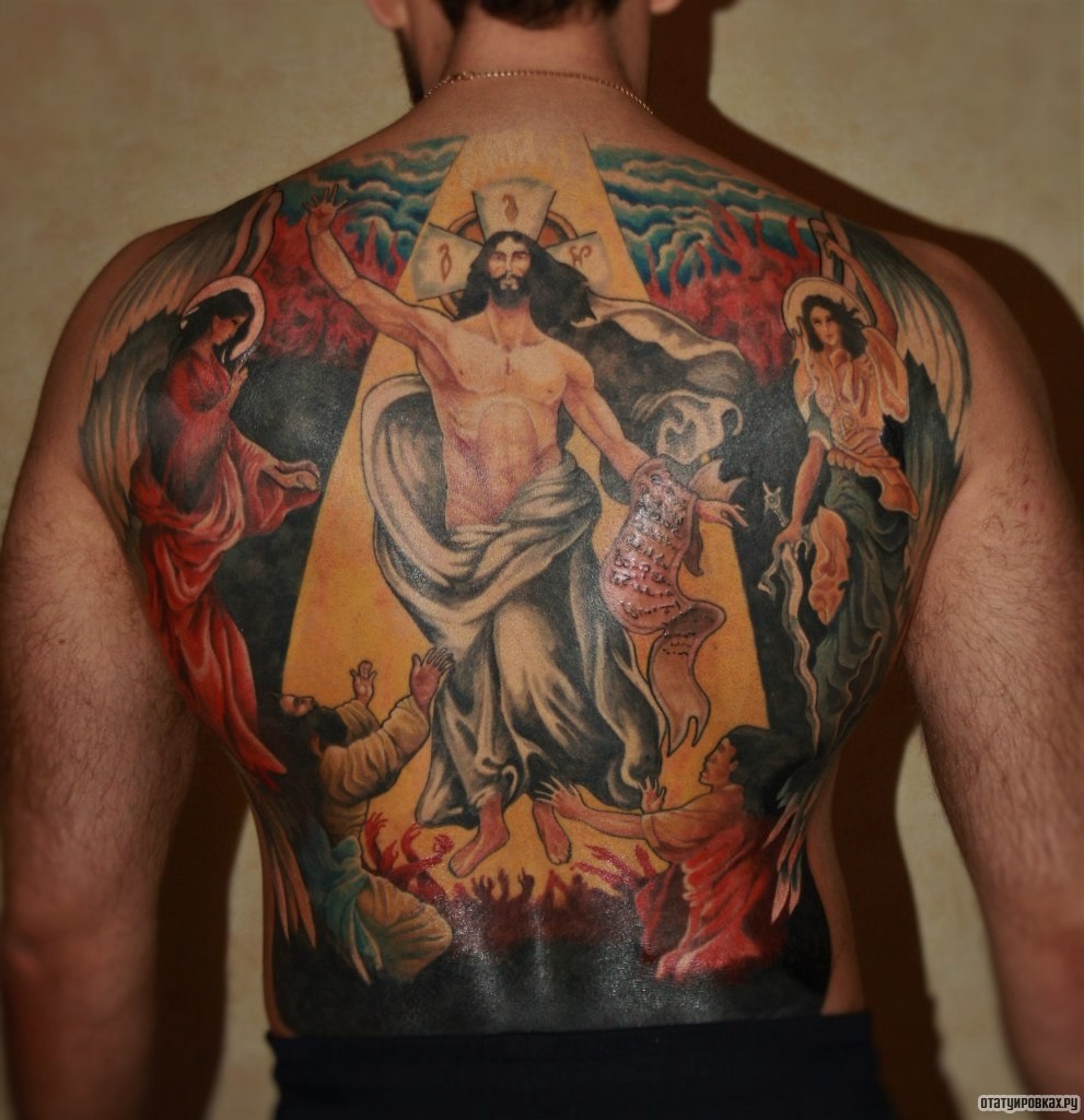 Фотография татуировки под названием «Иисус»