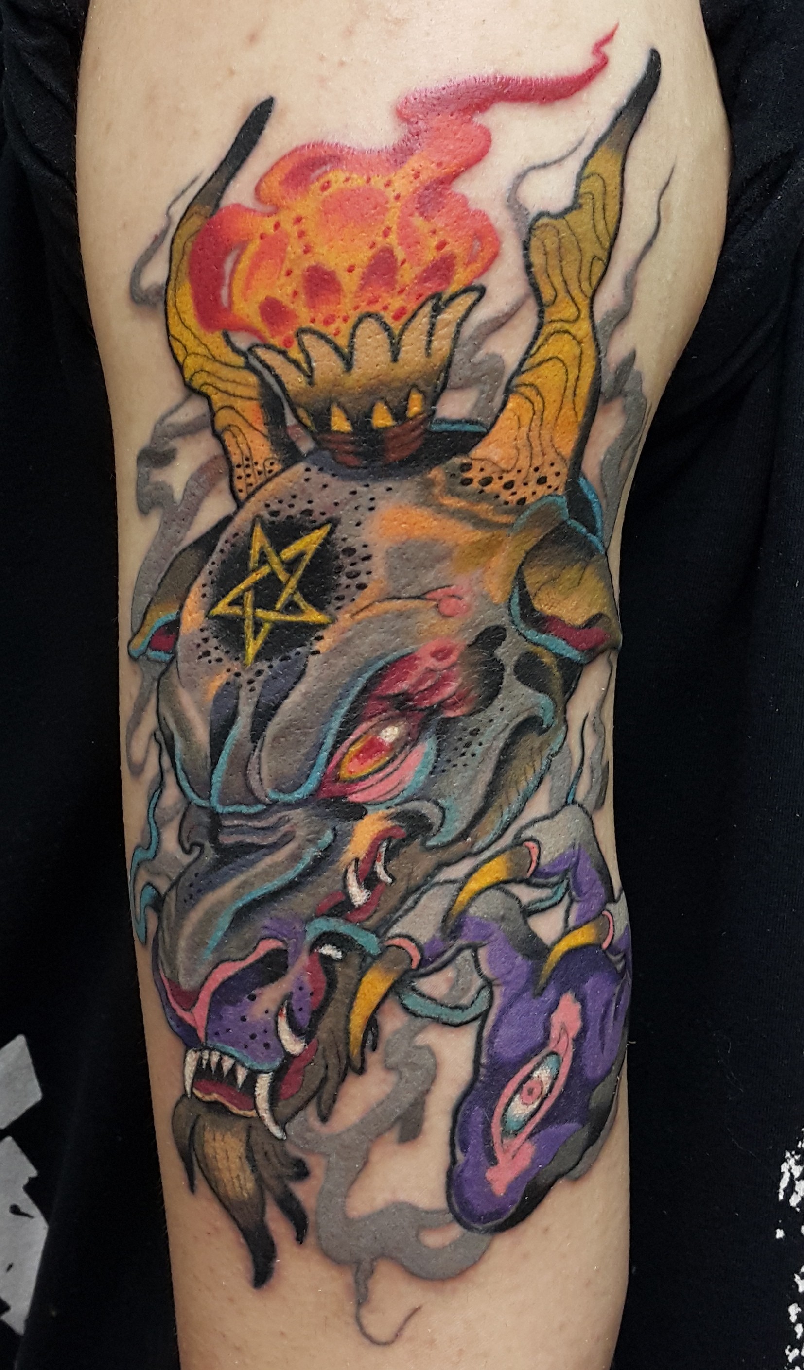 Фотография татуировки под названием «Демон»