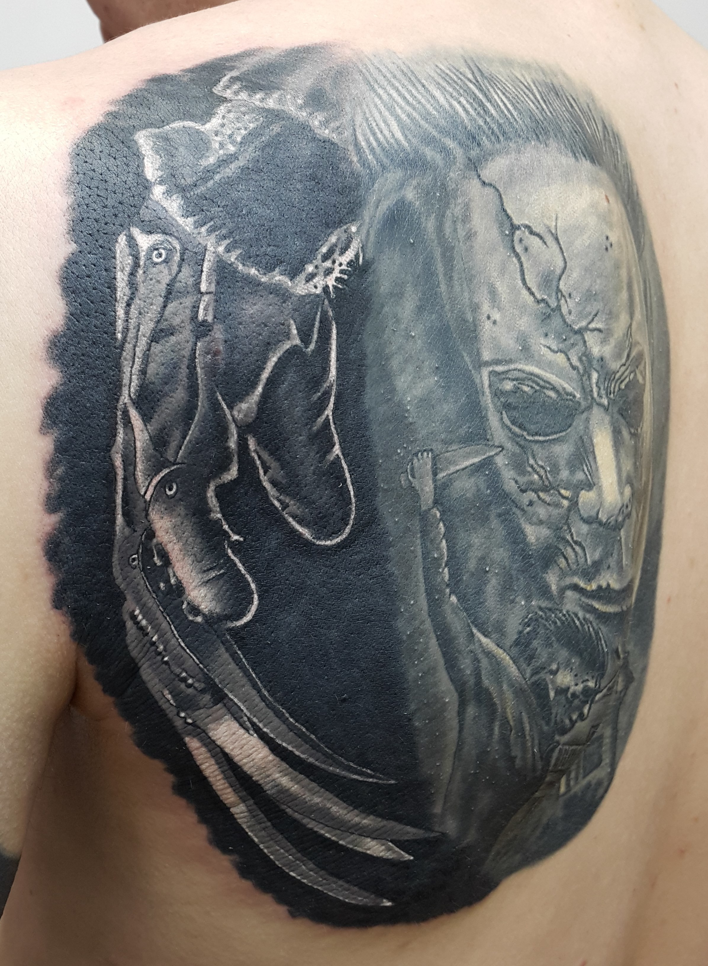 Фотография татуировки под названием «Перчатка Фредди Крюгера»