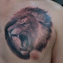 Лев на груди