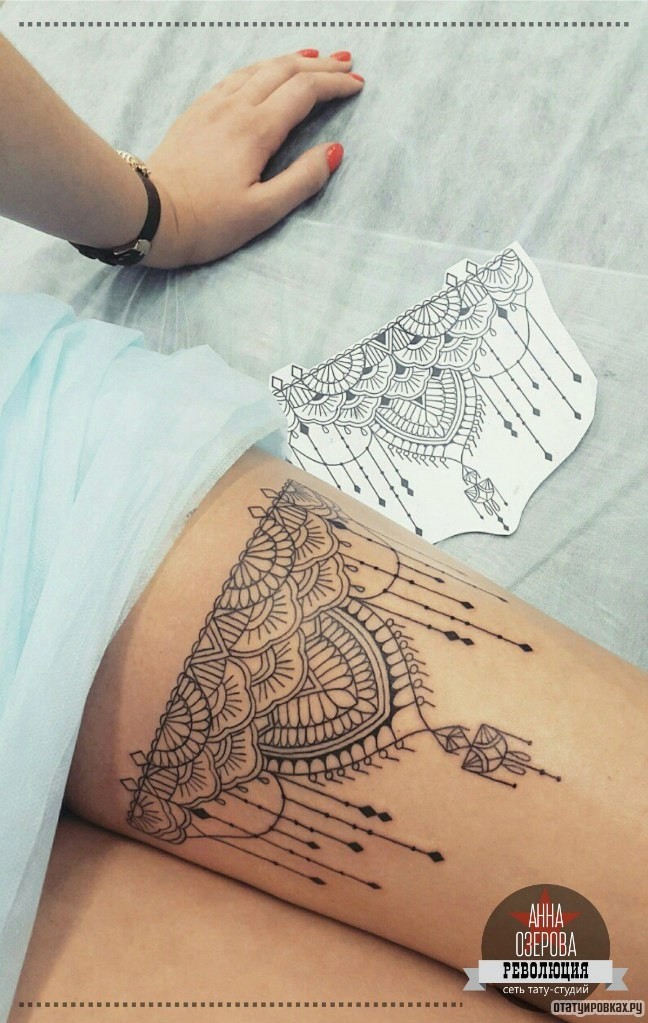 Фотография татуировки под названием «Узор мандалы»