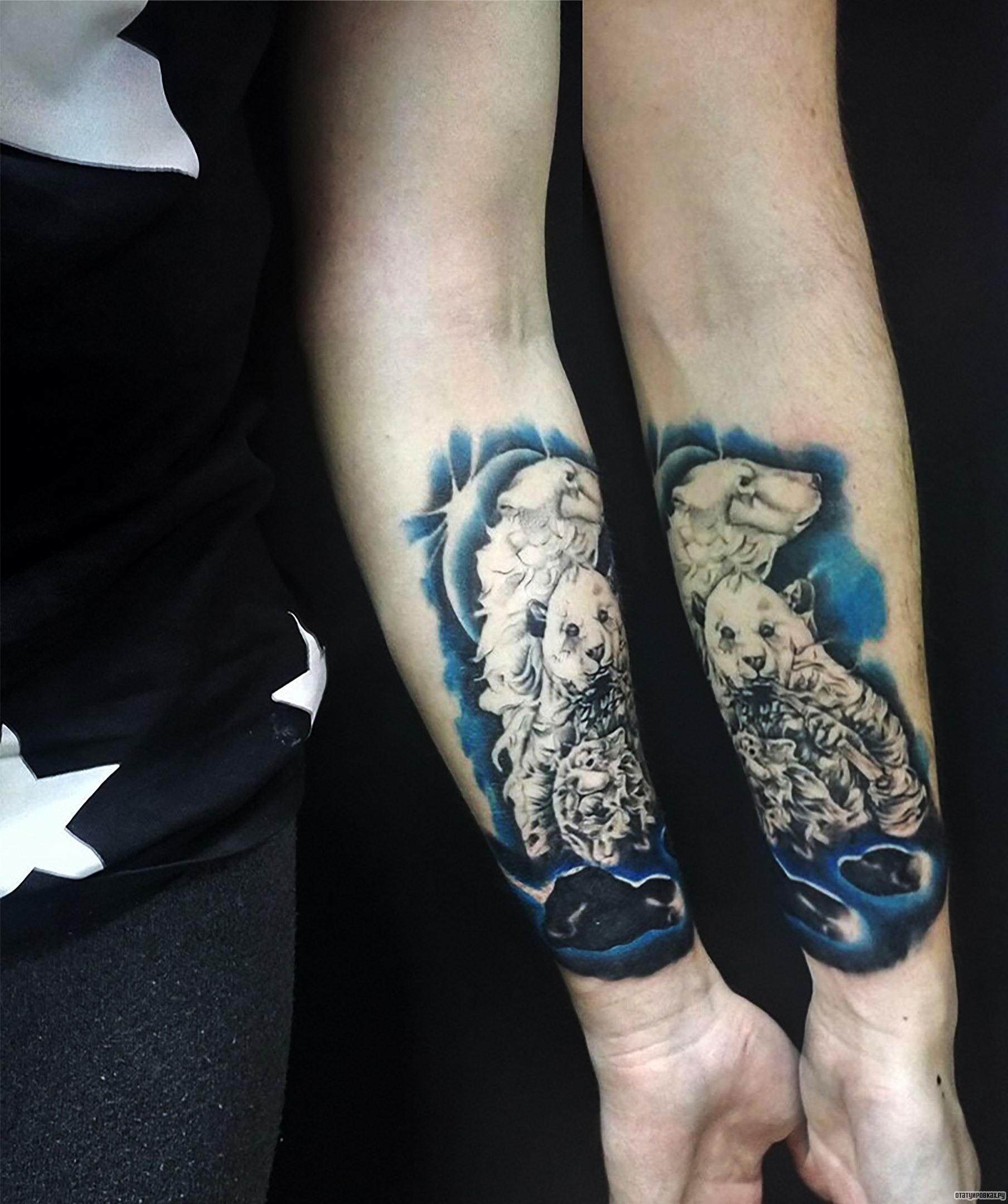 Фотография татуировки под названием «Белые медведи»