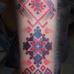 Русские узоры татуировки мастера Денис Дантистов