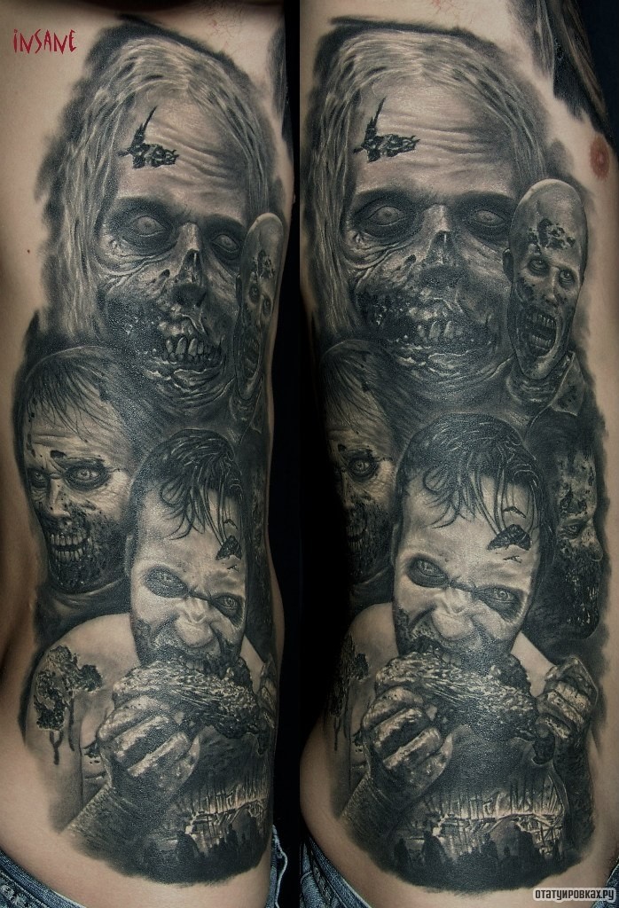 Фотография татуировки под названием «Зомби»