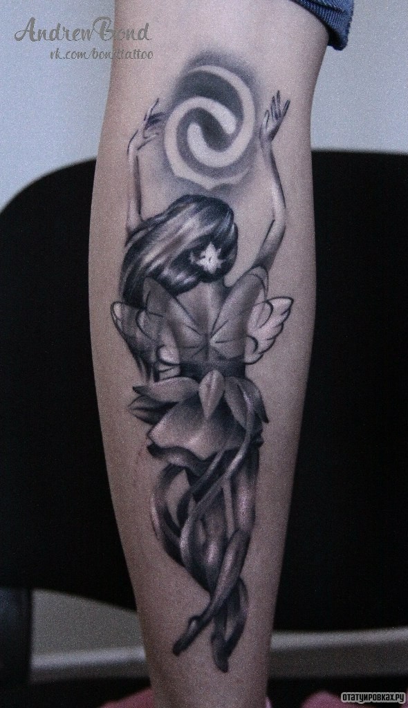 Фотография татуировки под названием «Девушка фея»