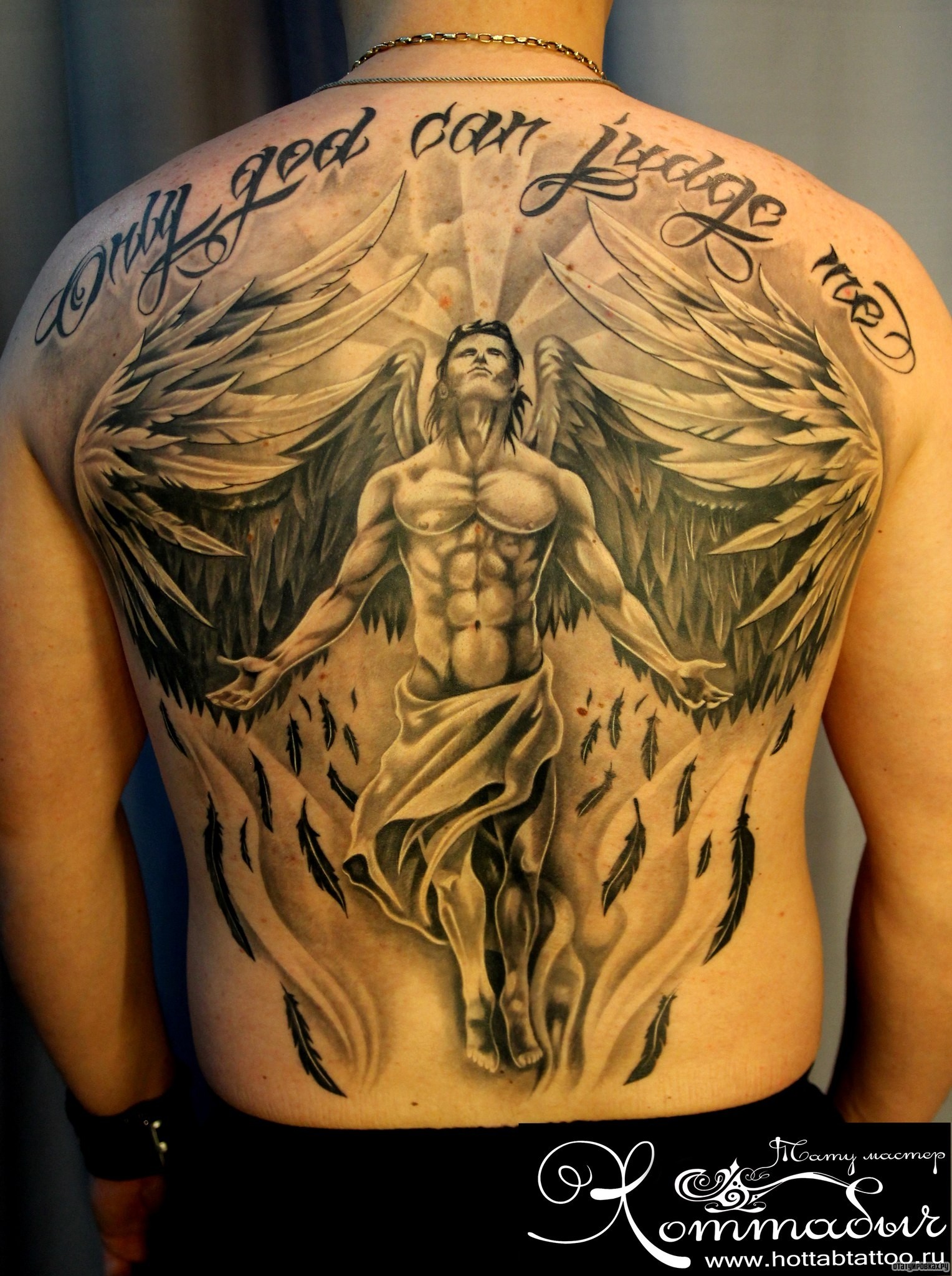 Фотография татуировки под названием «Ангел в человеческом обличии»