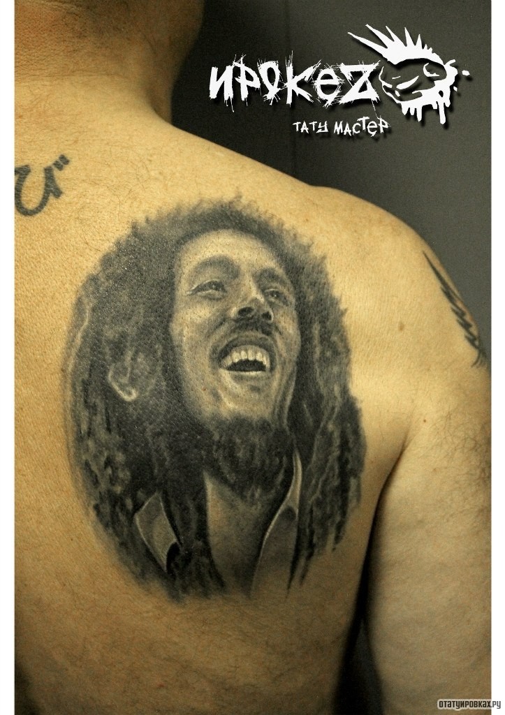 Фотография татуировки под названием «Портрет человека с дредами»