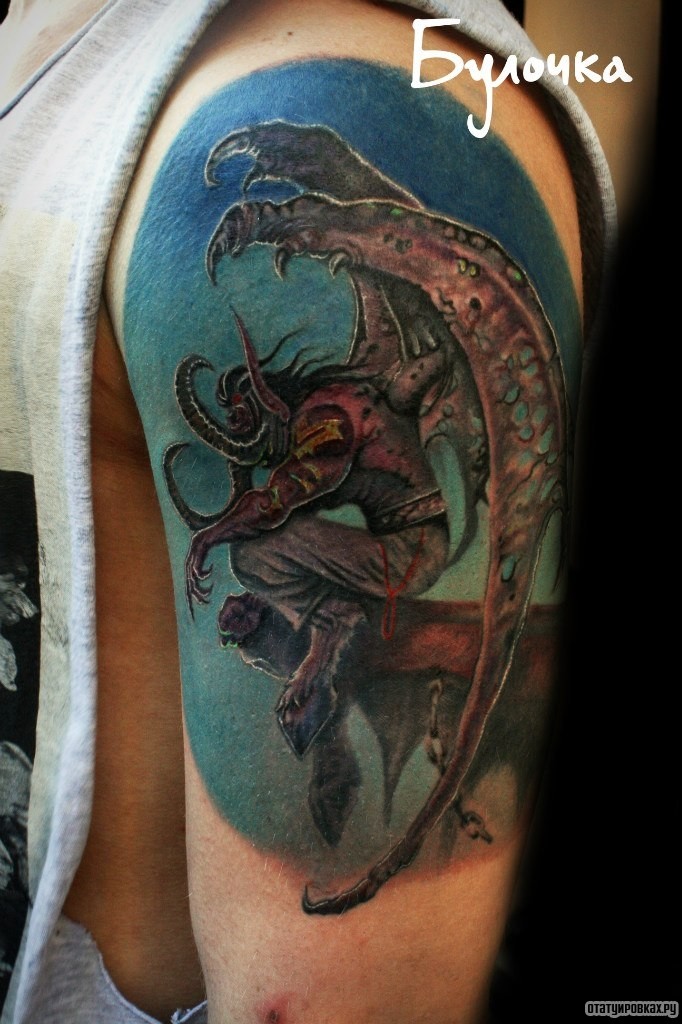 Фотография татуировки под названием «Дьявол во плоти»